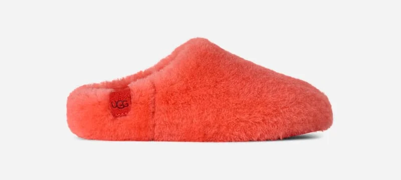 ® Women's Elea Fluffed Slip-On Sheepskin in Orange Gerbera - 1