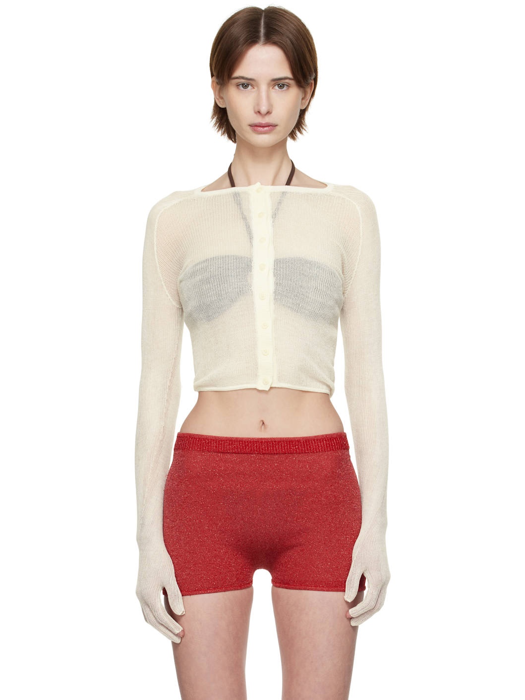 SSENSE Exclusive Off-White Enter Cardigan - 1
