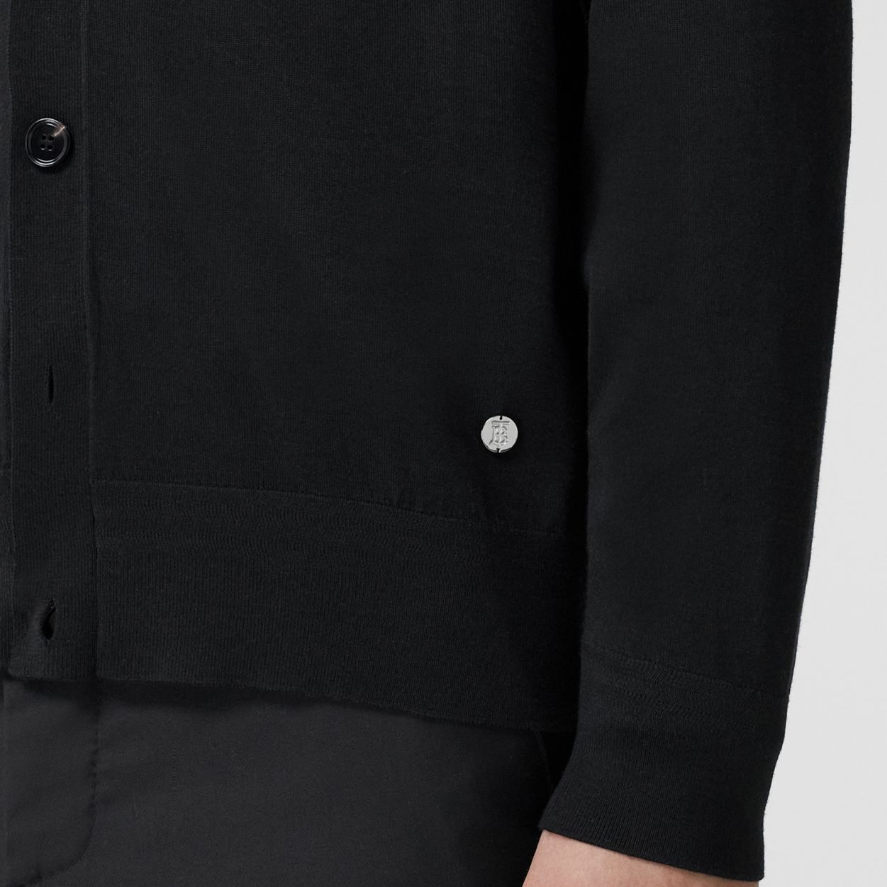 Monogram Motif Wool Silk Blend Cardigan - 5