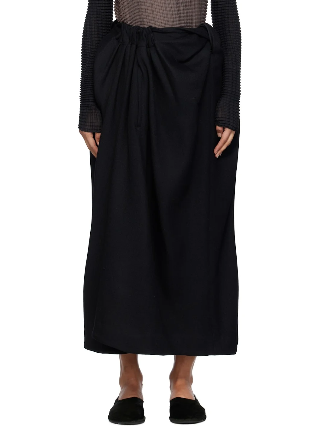 Black Entwine Maxi Skirt - 1