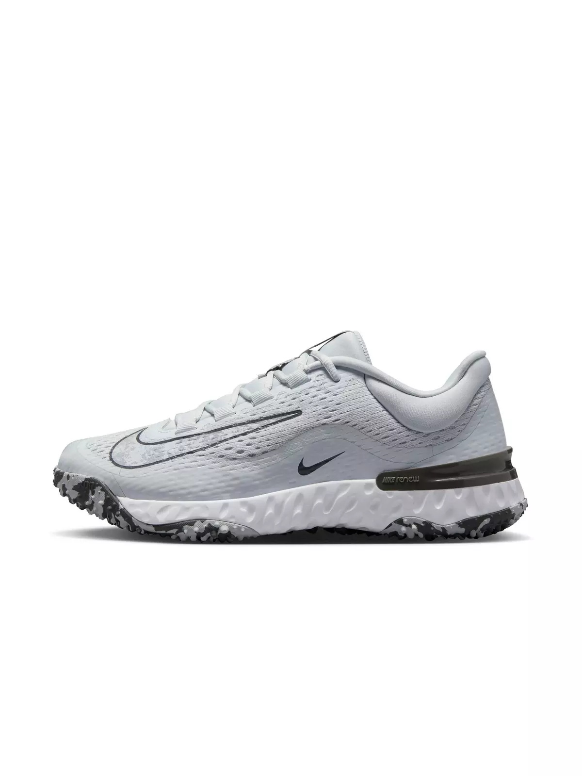 Alpha Huarache Elite 4 Turf "Pure Platinum/Wolf Grey/Iron Grey/White" Women's Softball Shoe - 3