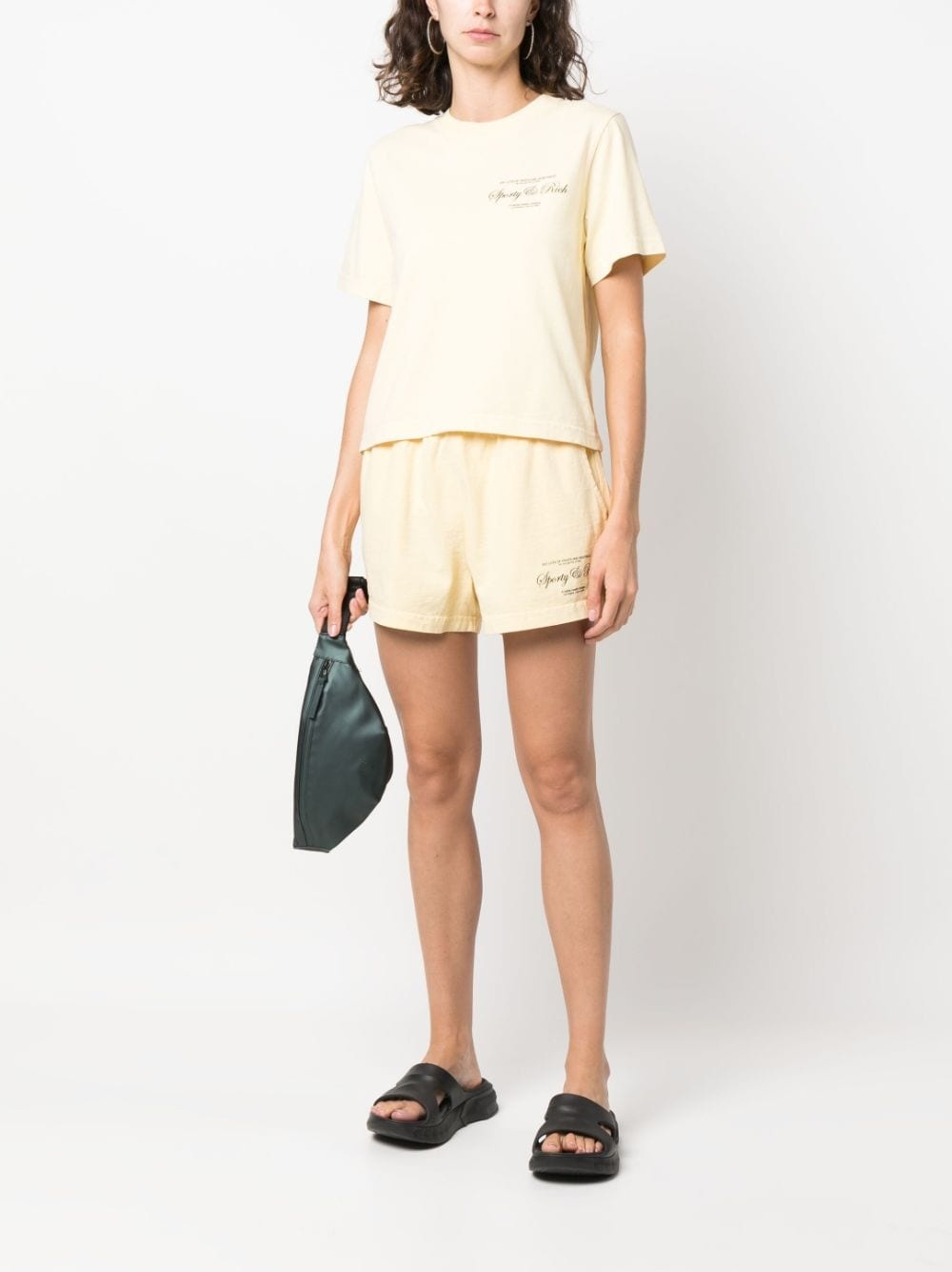 logo-print cotton mini shorts - 2