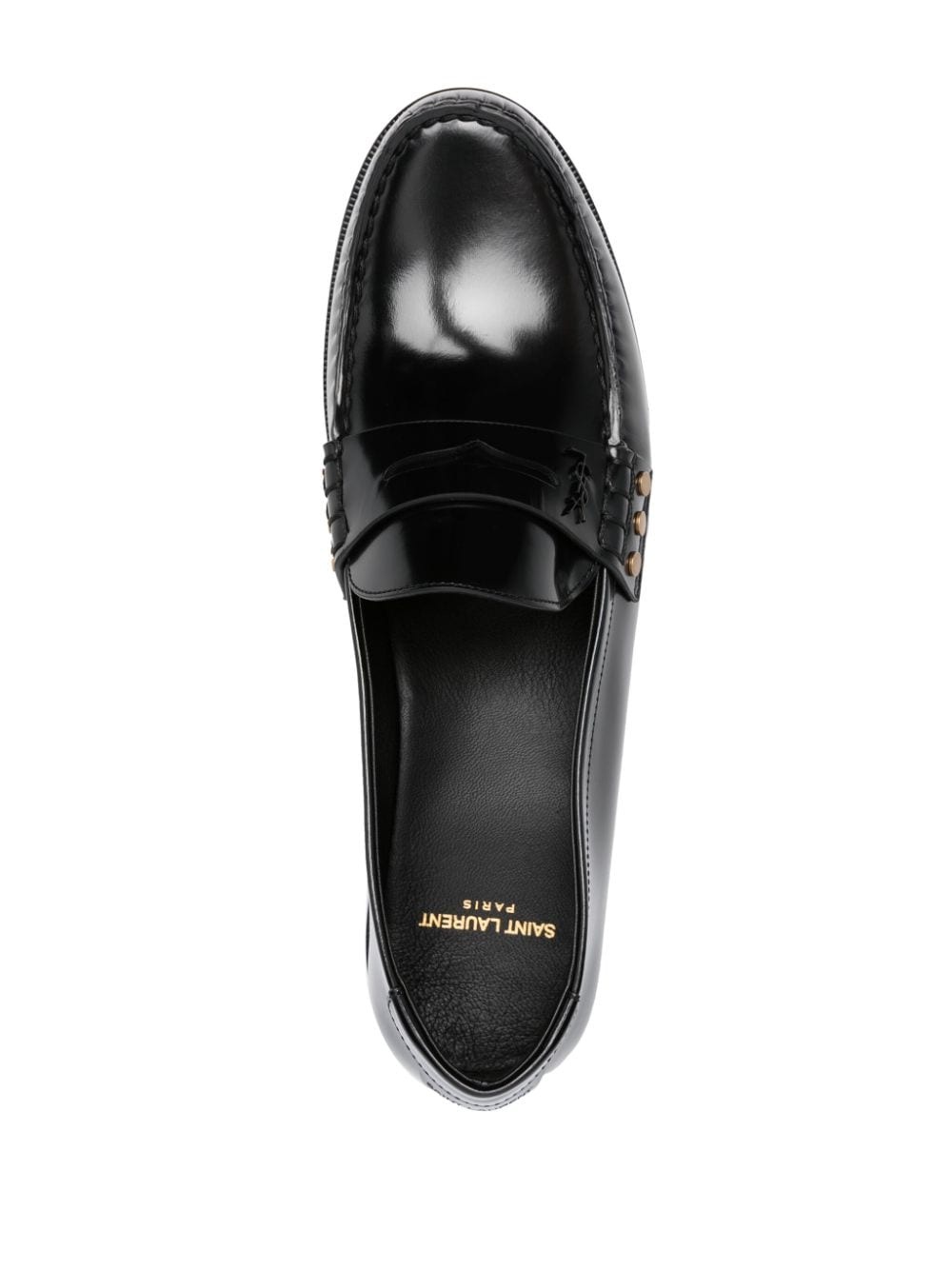 almond-toe leather loafers - 4