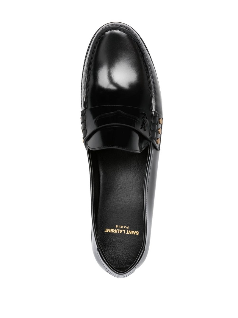 almond-toe leather loafers 4