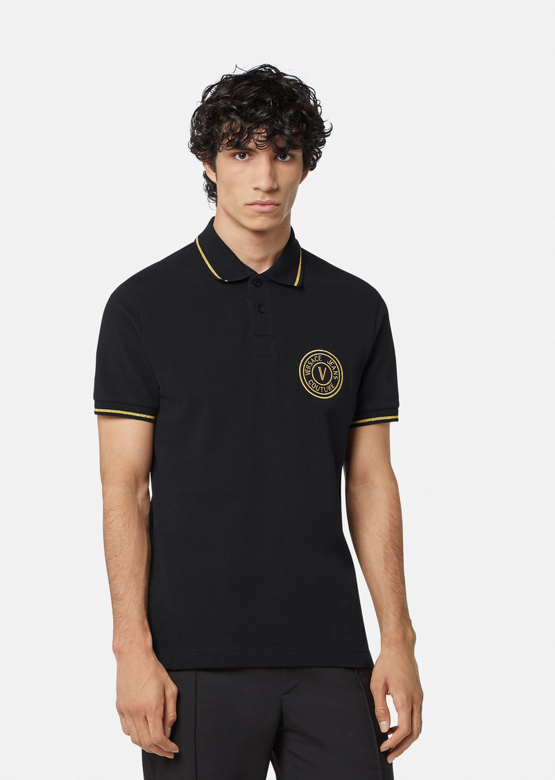 VERSACE JEANS COUTURE V-Emblem Polo Shirt outlook
