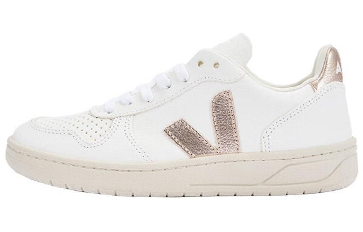 Veja V-10 Chromfree Low-Top Sneakers 'White Gold' VX0502935 - 2