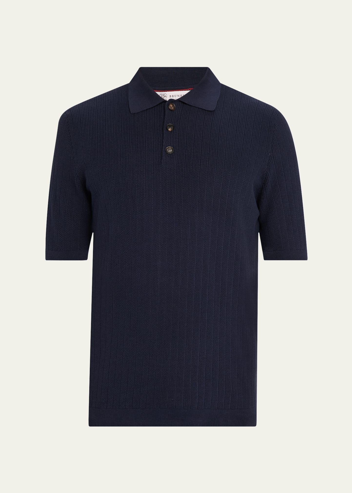 Men's Cotton Textured Polo Shirt - 1