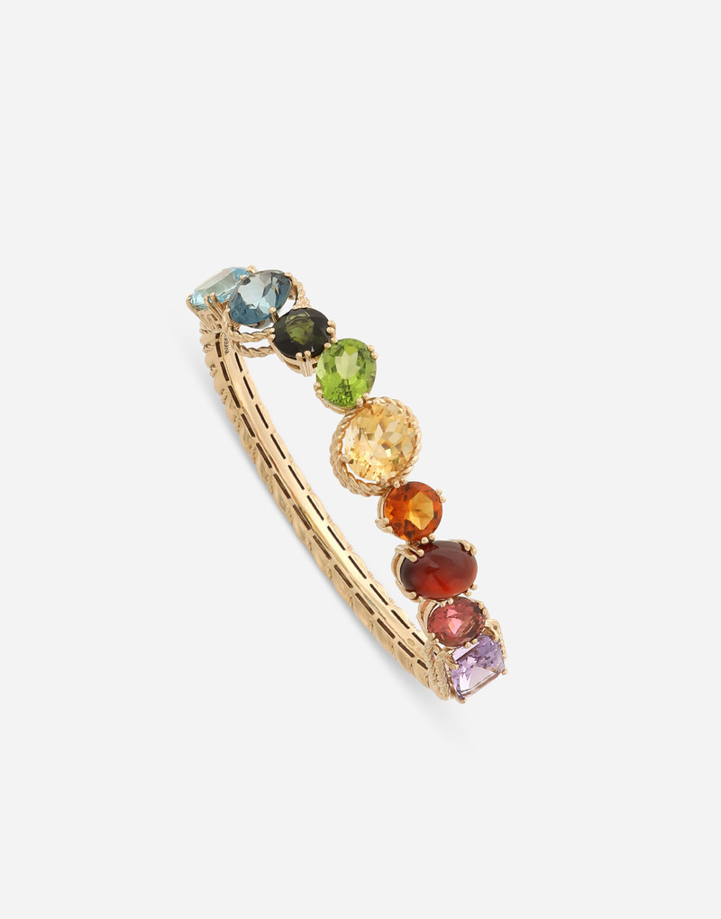 Dolce & Gabbana Rainbow bracelet in yellow gold 18kt with multicolor gemstones outlook