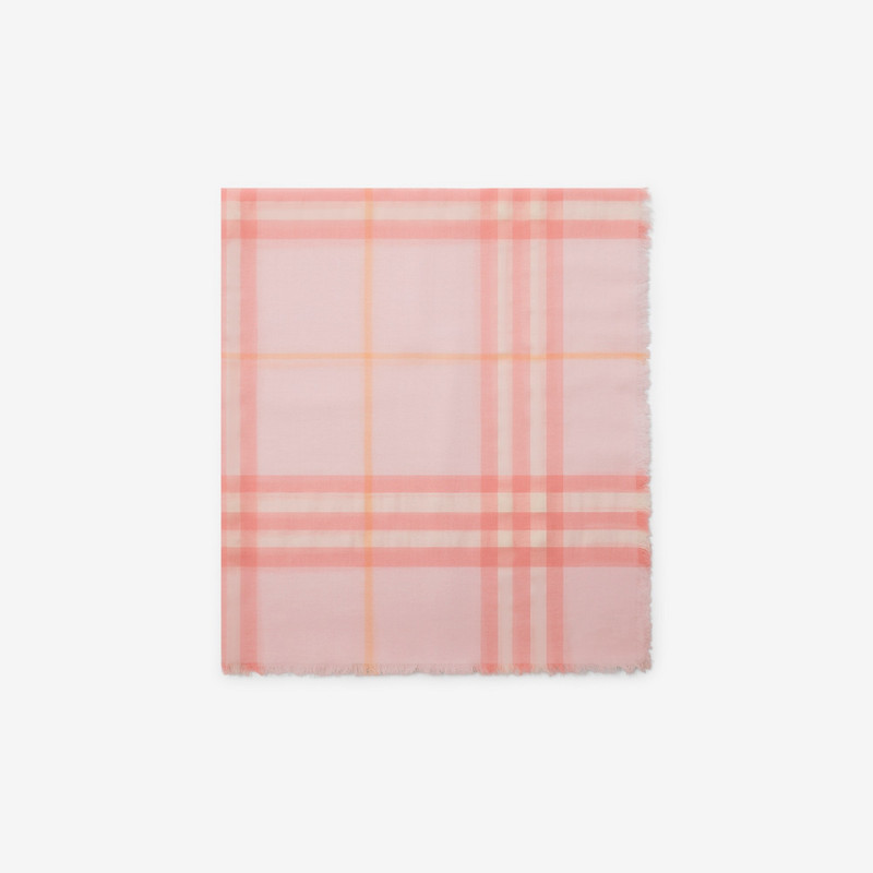Wide Check Wool Scarf 1