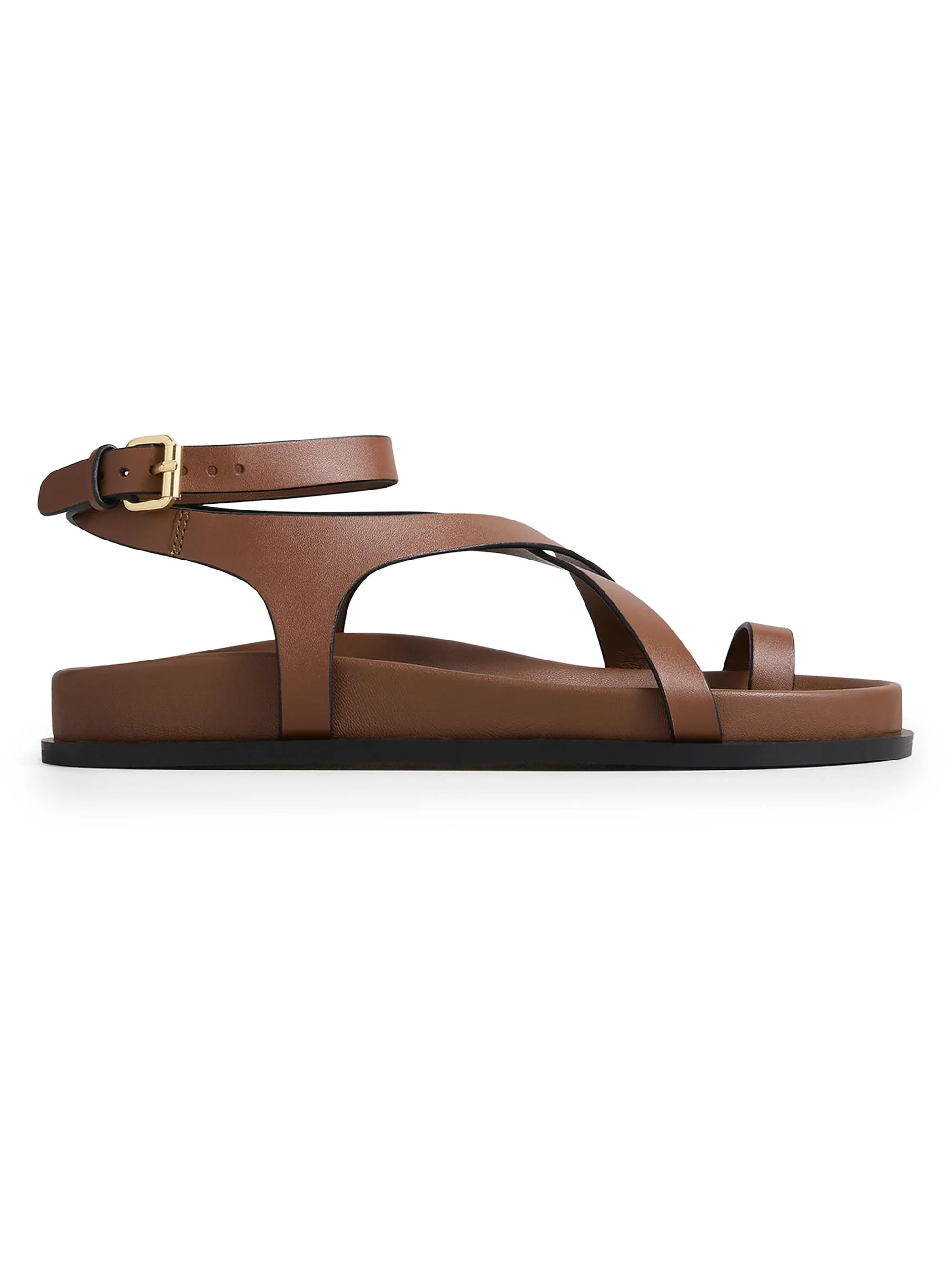 A. Emery Women's Jalen Slim Leather Crisscross Sandals - Cognac - 1