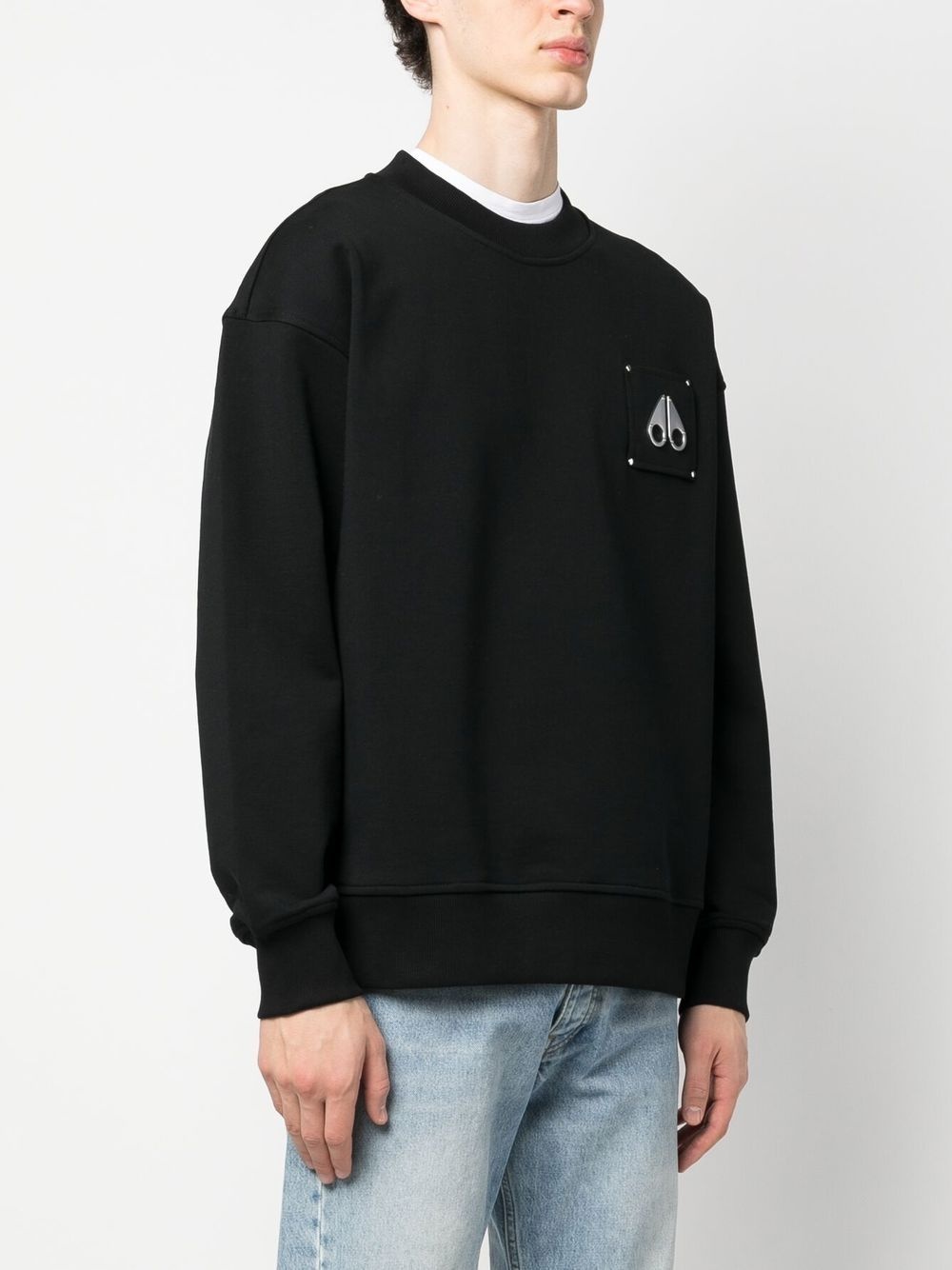 chest logo-patch detail sweatshirt - 3