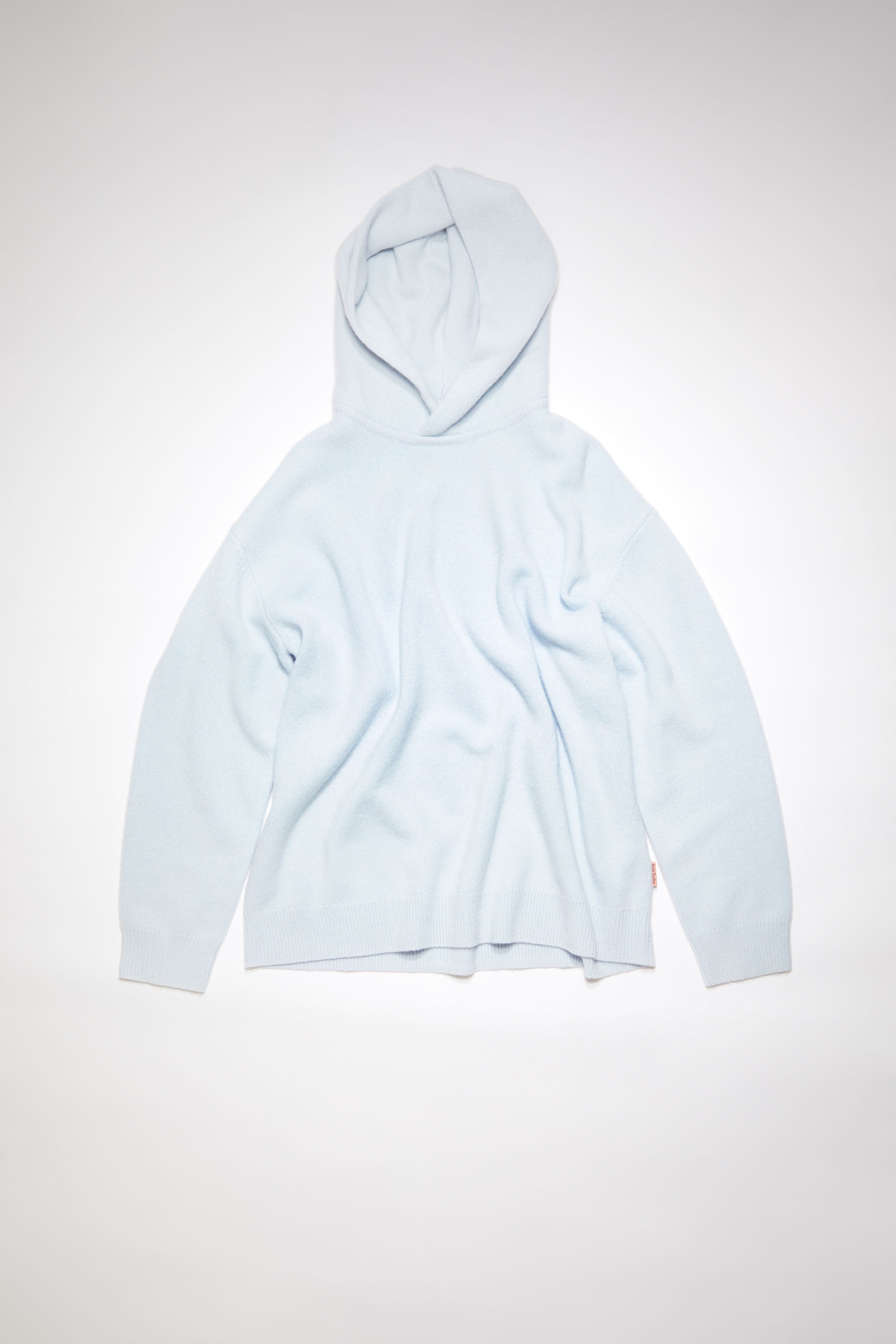 Wool cashmere hoodie - Dusty blue - 1