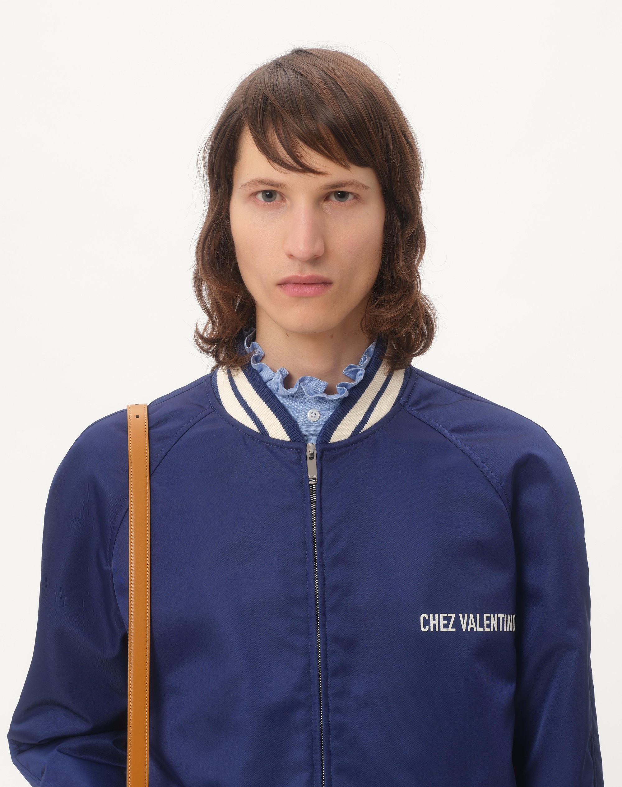 NYLON BOMBER JACKET WITH CHEZ VALENTINO PRINT - 5