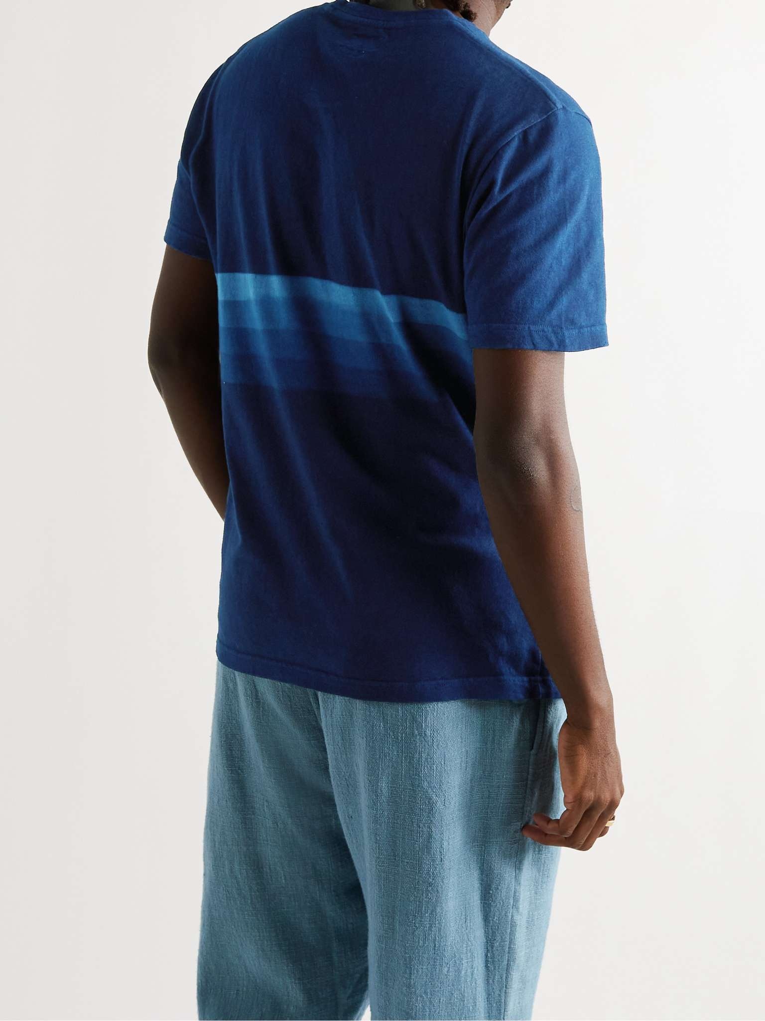 Indigo-Dyed Slub Cotton-Jersey T-Shirt - 4