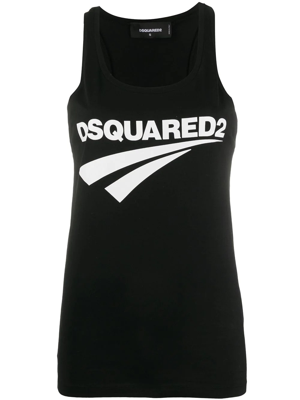 logo print tank top - 1