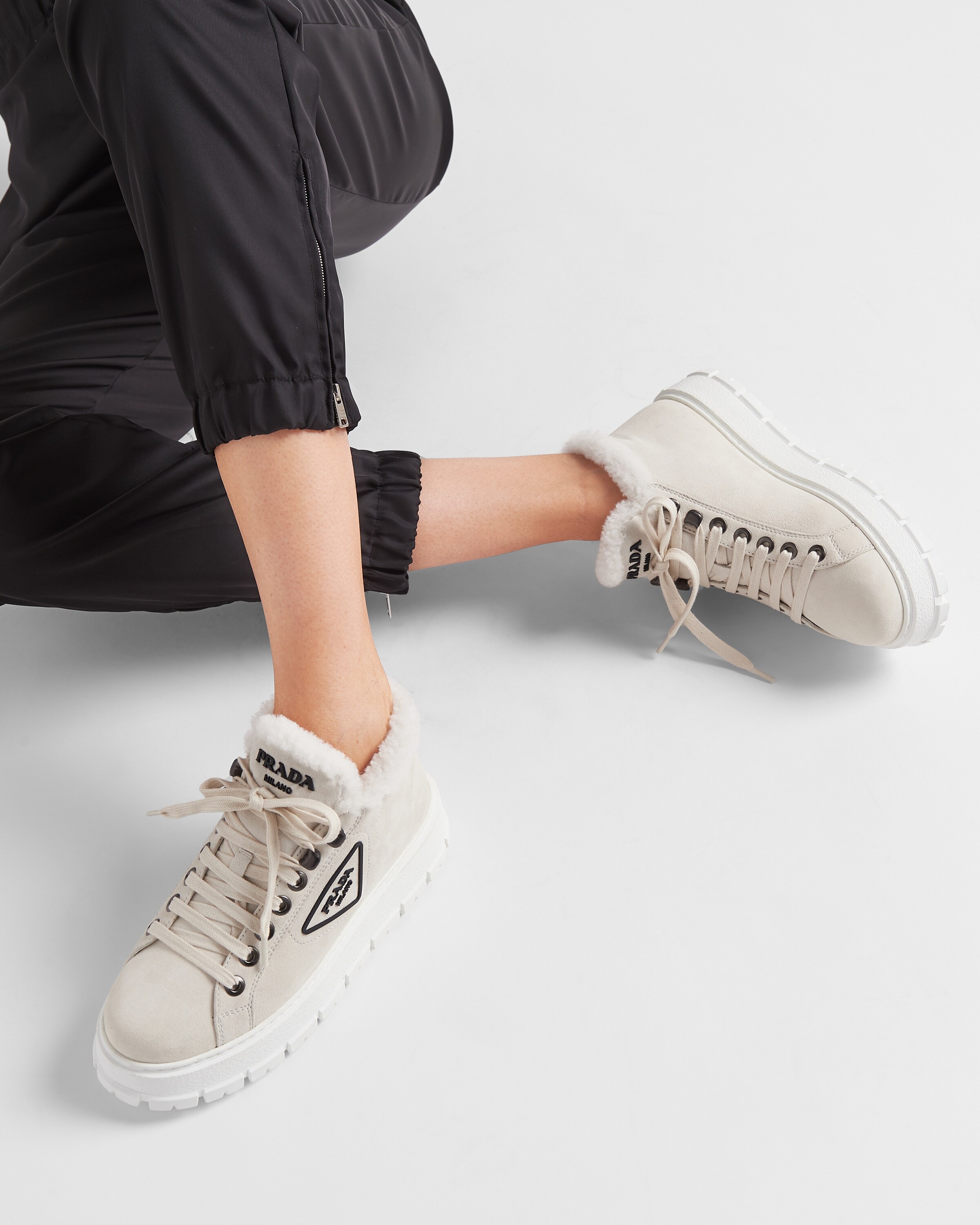 Suede lace-up booties - 3