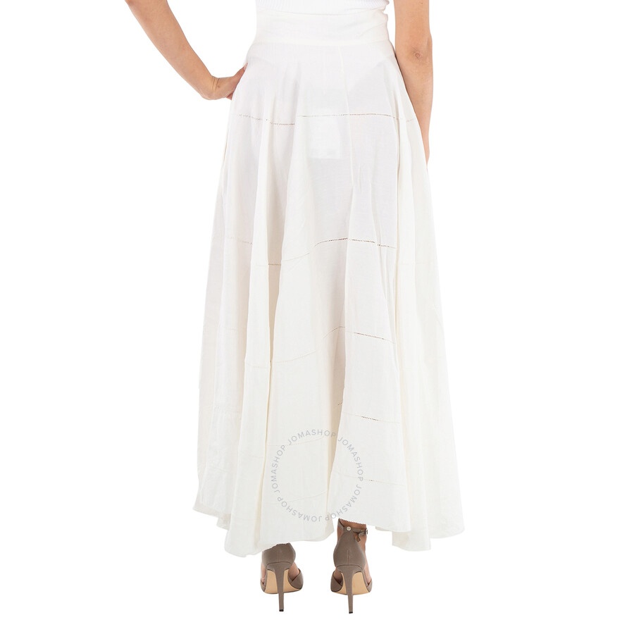 Calcaterra - Calcaterra White Doppia Ruota Skirt - 3