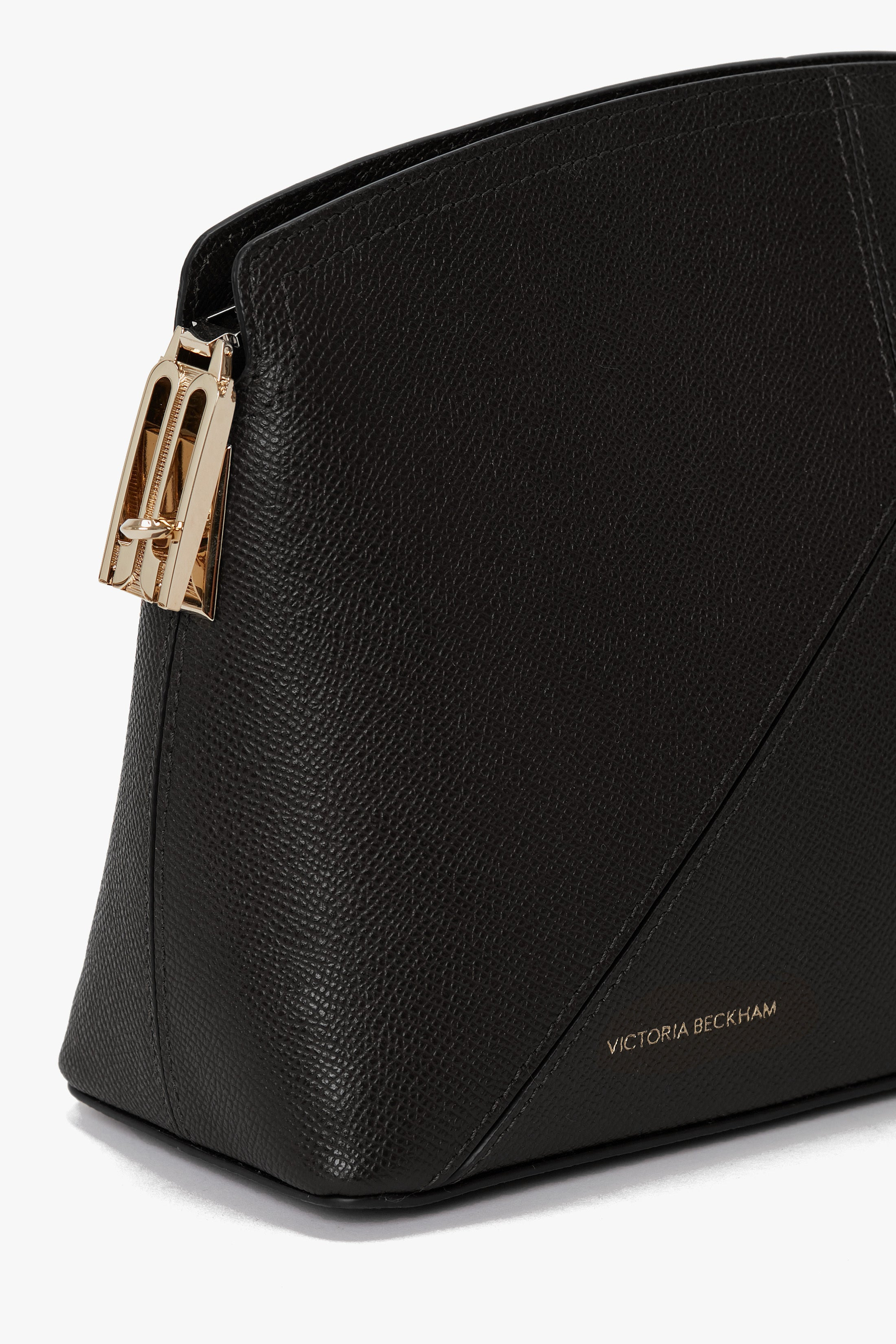 Victoria Clutch Bag In Black Grained Leather - 5