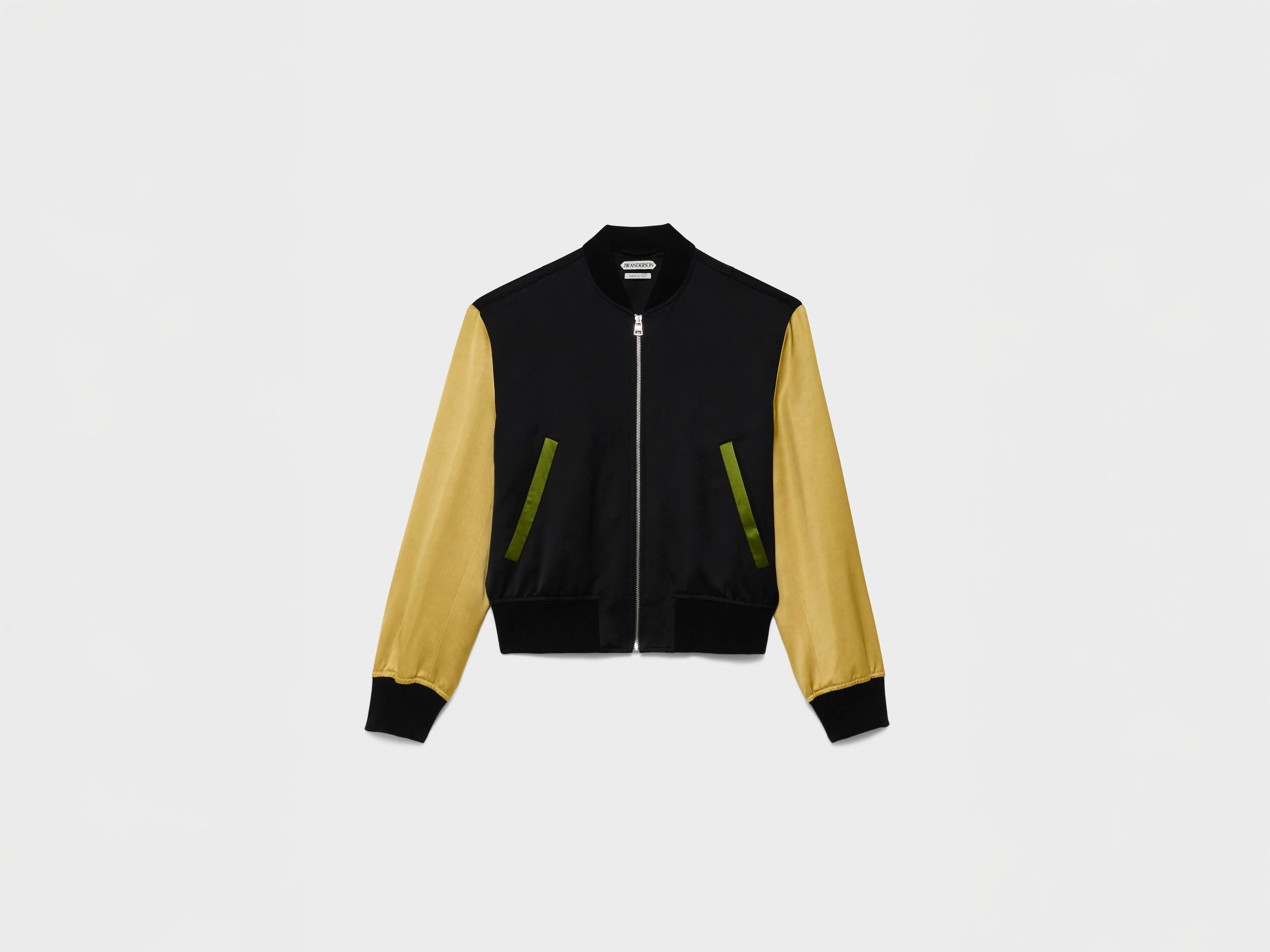 MENS SATIN BLOUSON IN BLACK & MULTI - 1