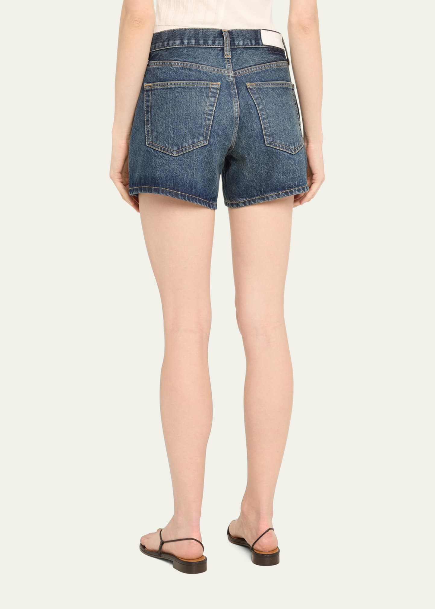 Mid-Rise Denim Boy Shorts - 3