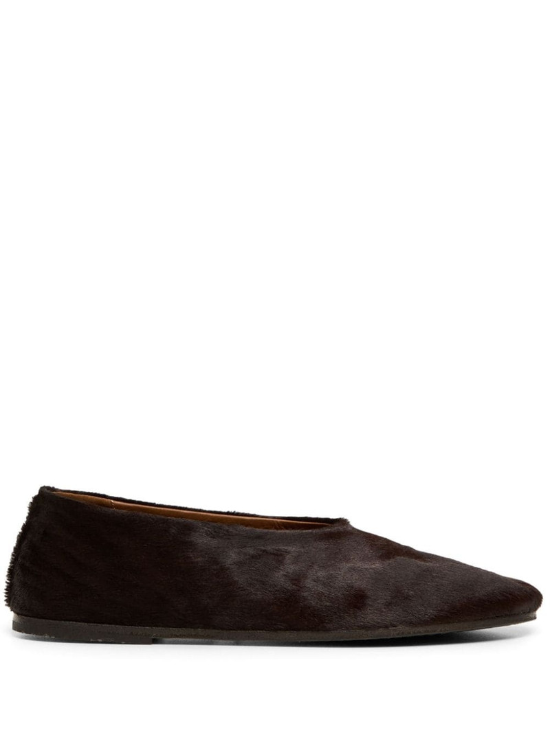 pointed-toe leather ballerina shoes 1