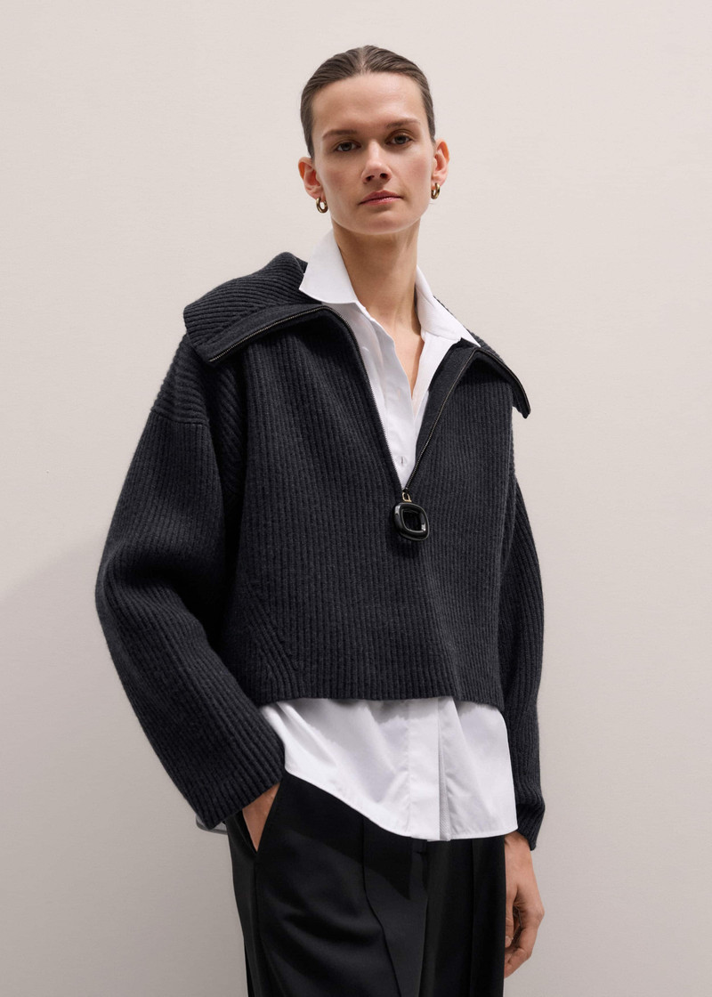 High Zip Neck Sweater 3