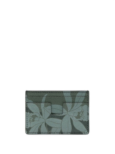 TOM FORD floral-print leather cardholder outlook