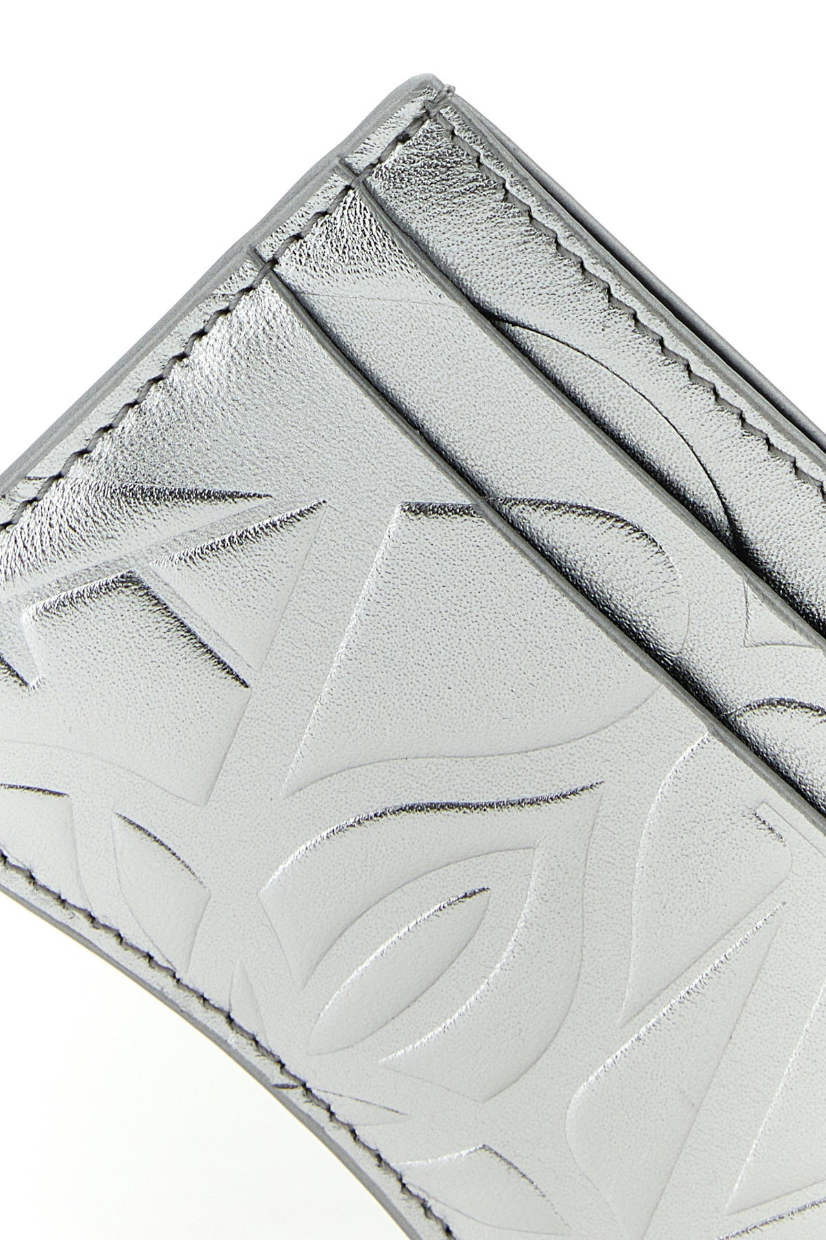 Silver leather card holder - 4