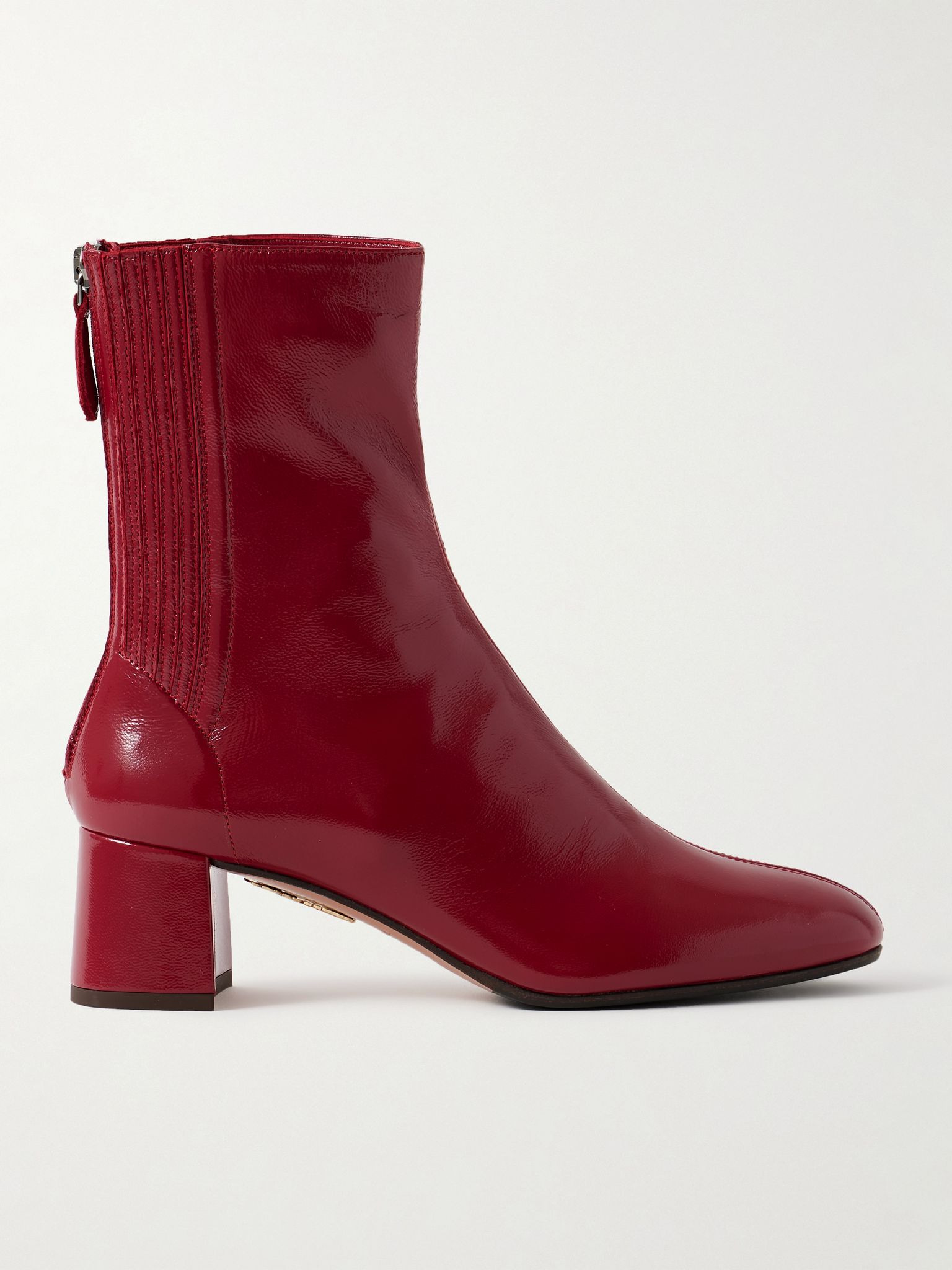 Saint Honoré 35 glossed-leather ankle boots Fuchsia - 1