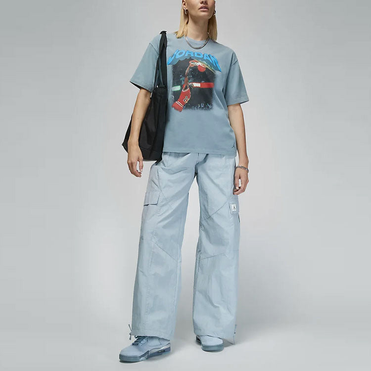 (WMNS) Air Jordan (Her)itage Graphic T-Shirt 'Ozone Blue' FB5138-031 - 3