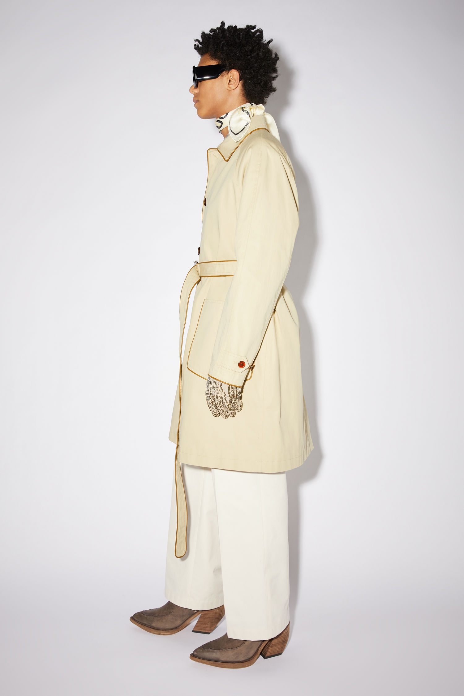 Belted trench coat - Beige - 4