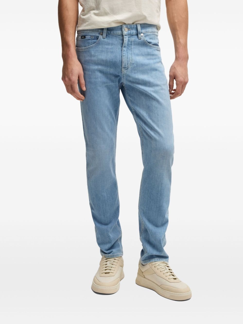 logo patch straight-leg jeans - 3