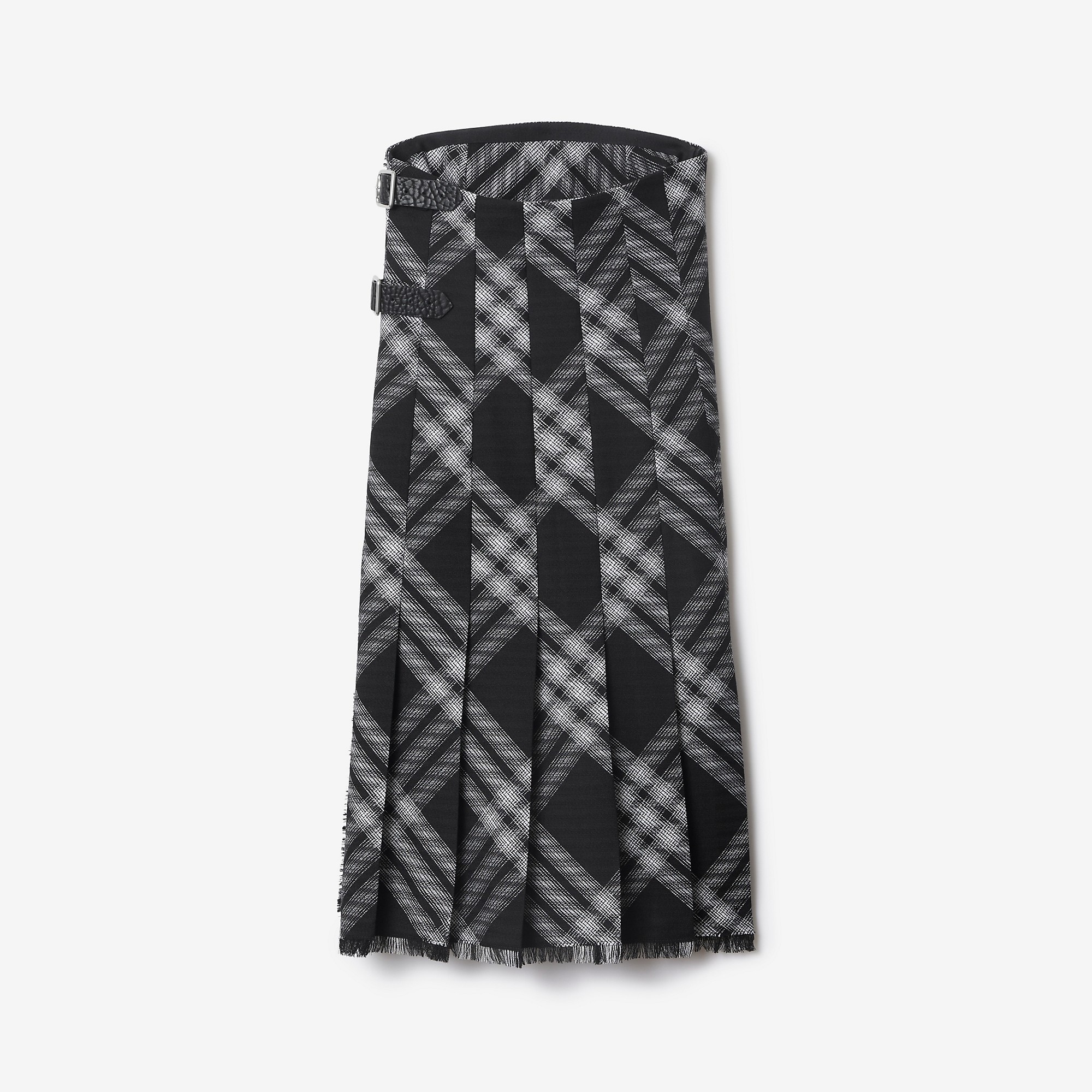 Check Wool Kilt Dress - 5