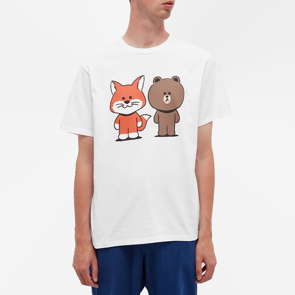 Maison Kitsuné x Line Friends Kitsune Big Print Tee - 4