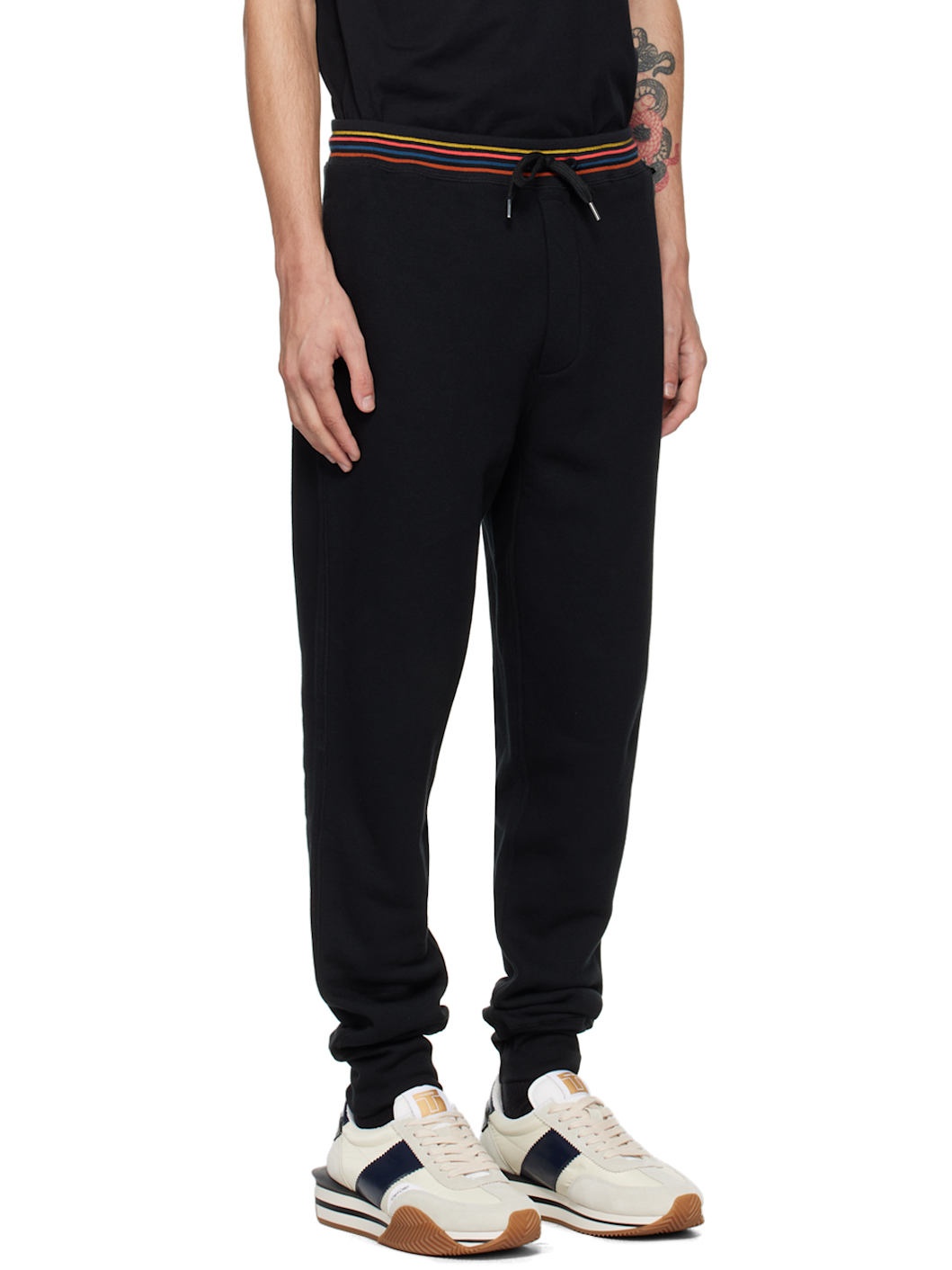 Black Artist Stripe Sweatpants - 2