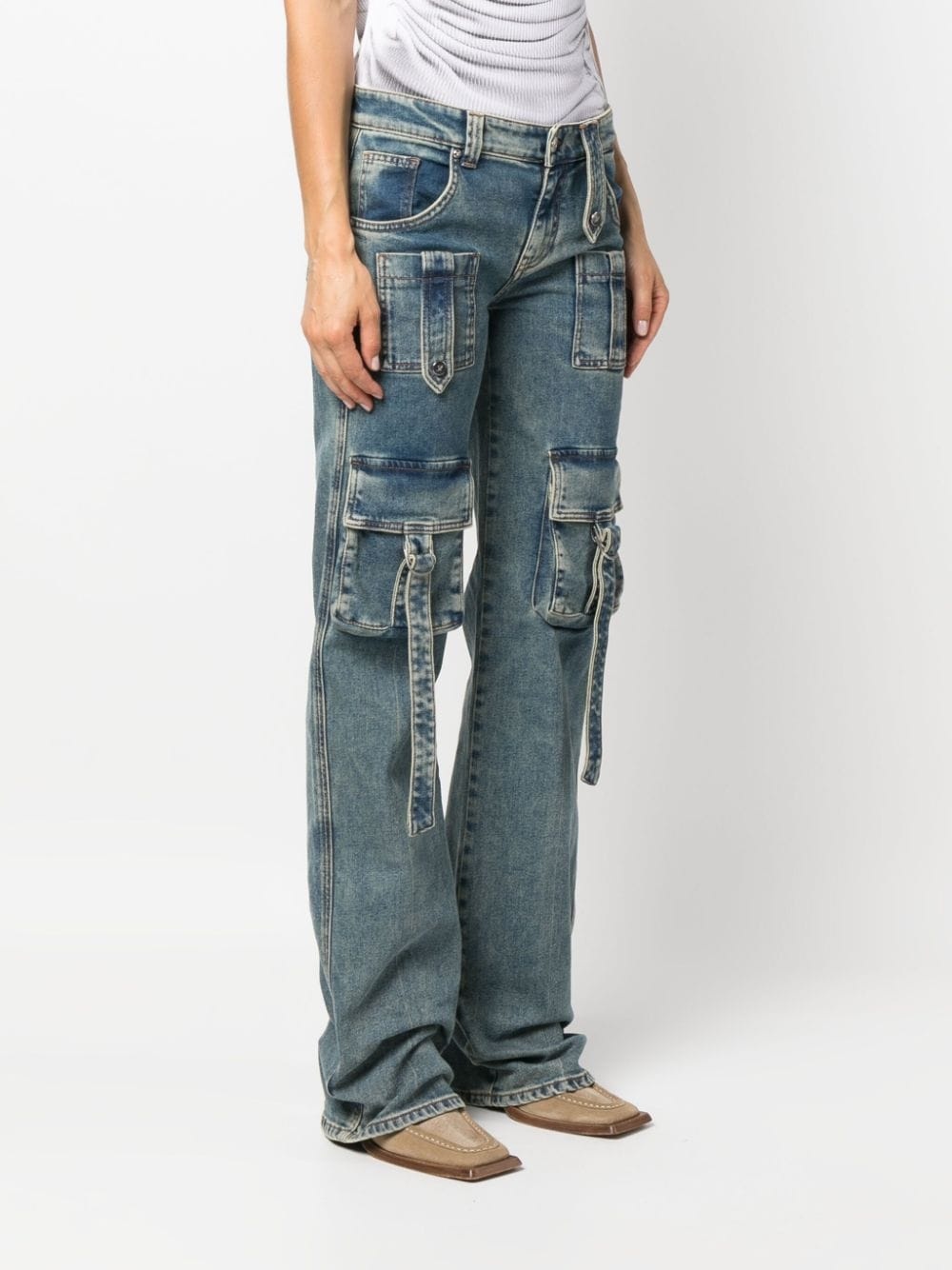 straight-leg cargo jeans - 3