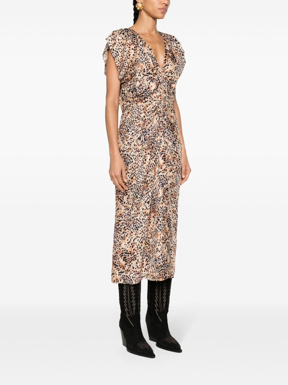 Lyndsay graphic-print midi dress - 3