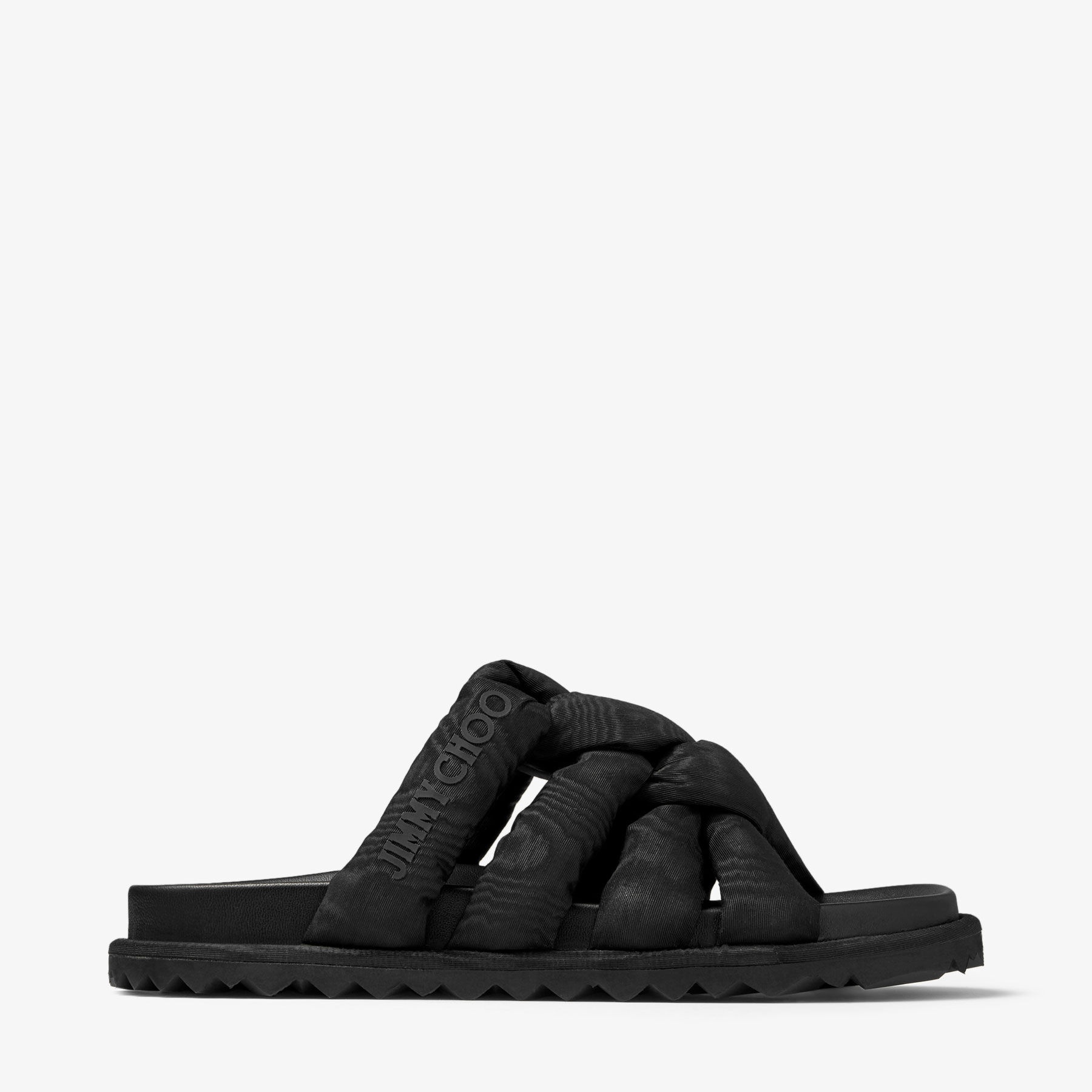 Kes Flat
Black Moire Fabric Flat Sandals - 1