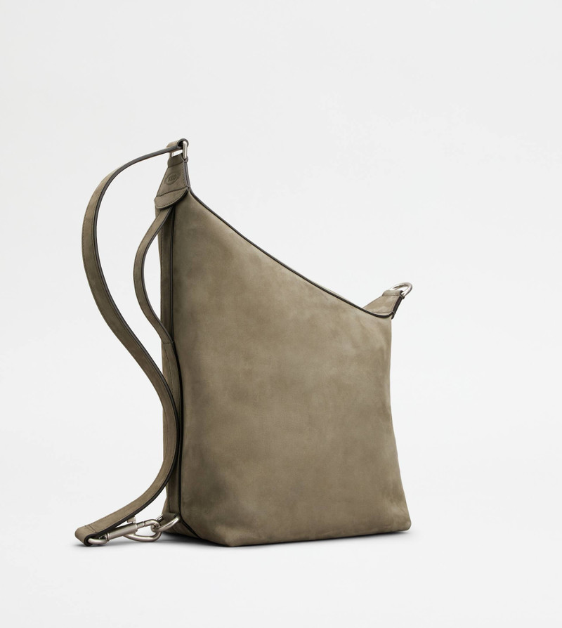 TOD’S MEDA BAG IN NUBUCK SMALL - GREY 3