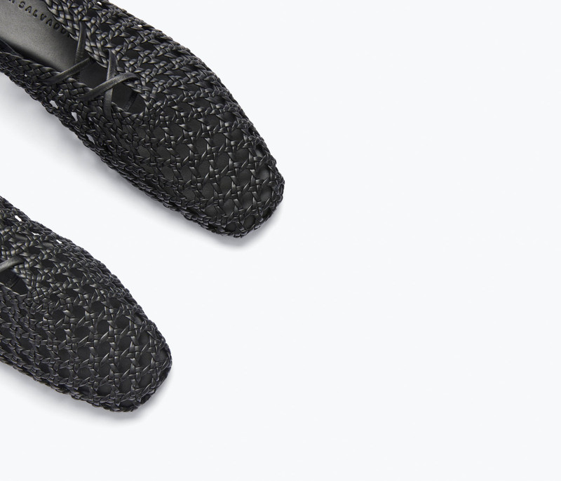 ETTA WOVEN ANKLE LACE-UP FLAT 4