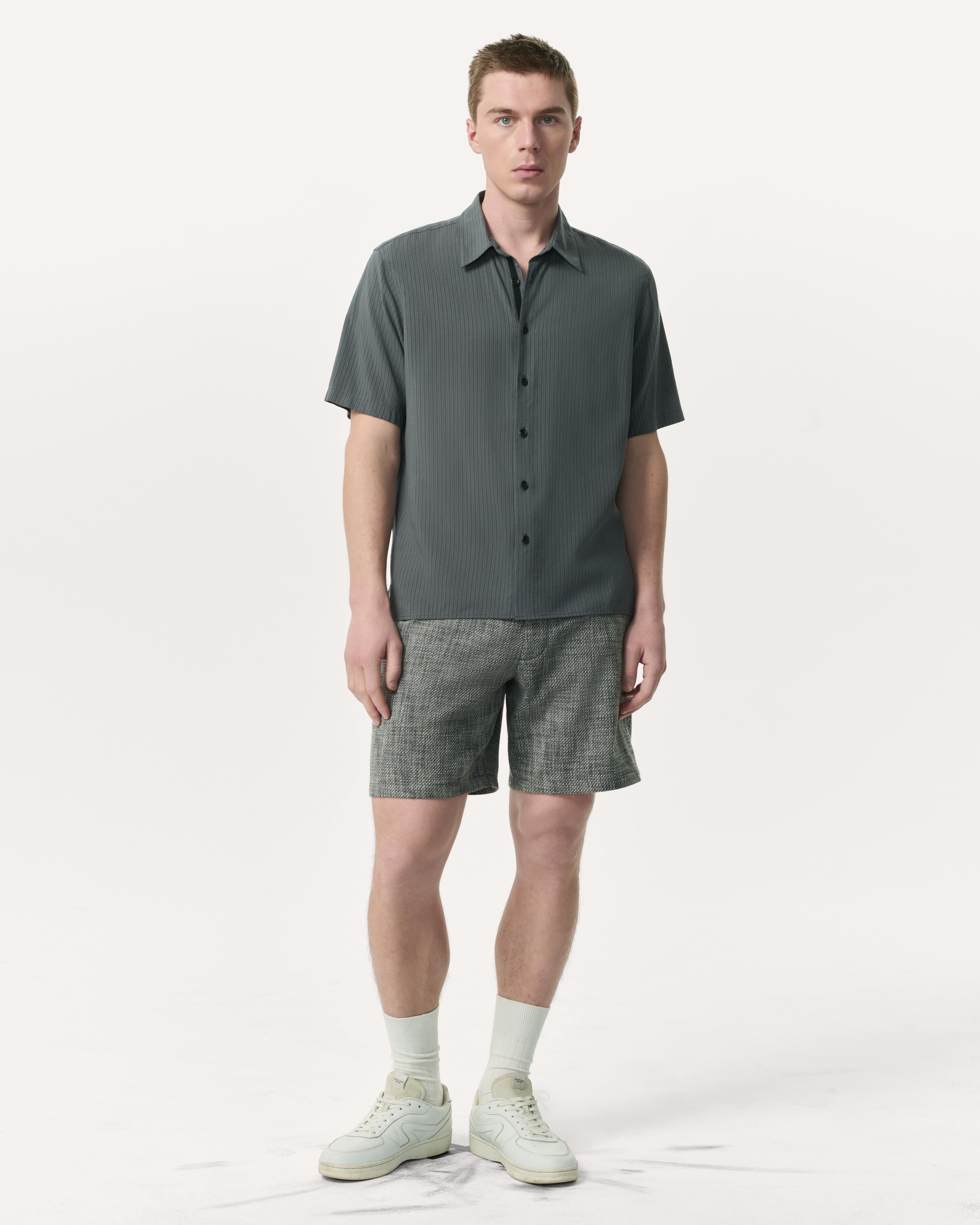 Relaxed Fit Dalton Dobby Striped Shirt - 4