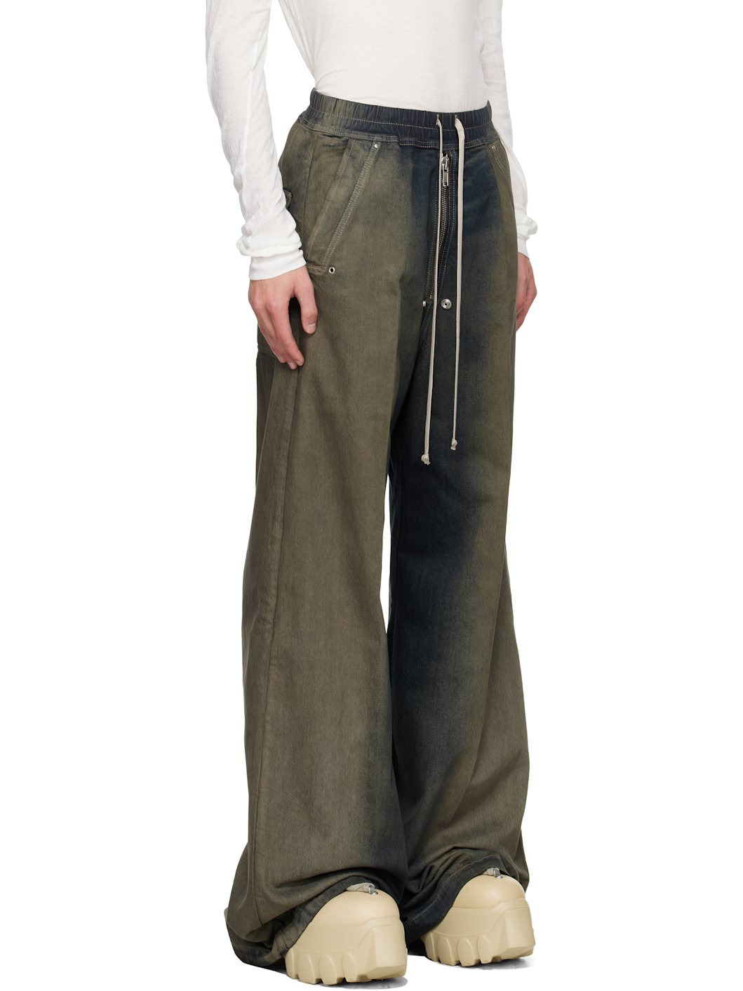 Gray Concordians Wide Bela Jeans - 2