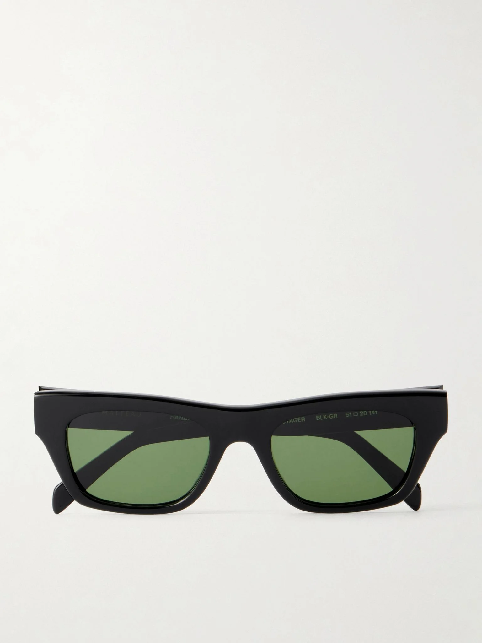 Voyager square-frame acetate sunglasses Black - 1
