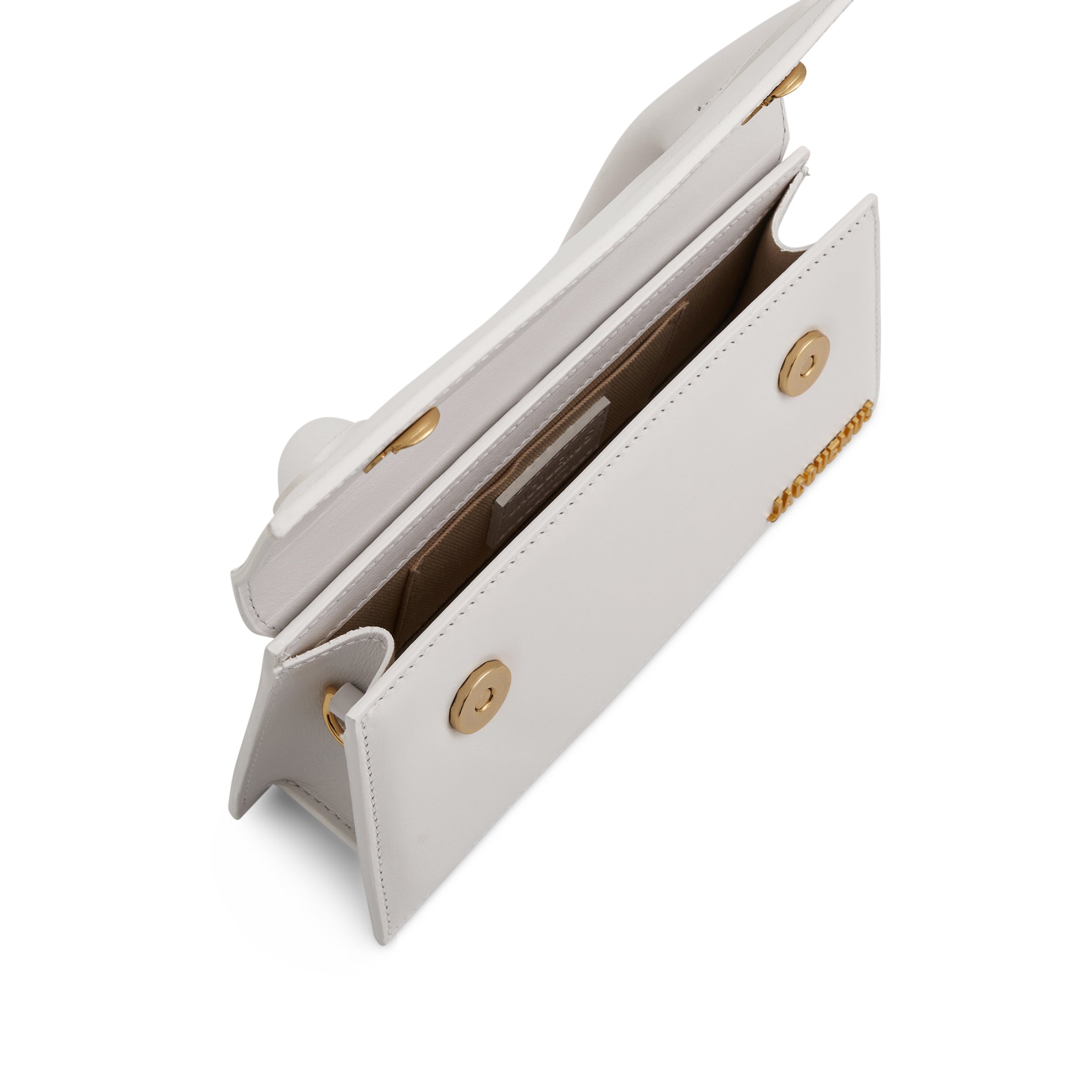 Le Chiquito Long Leather Bag in White - 4