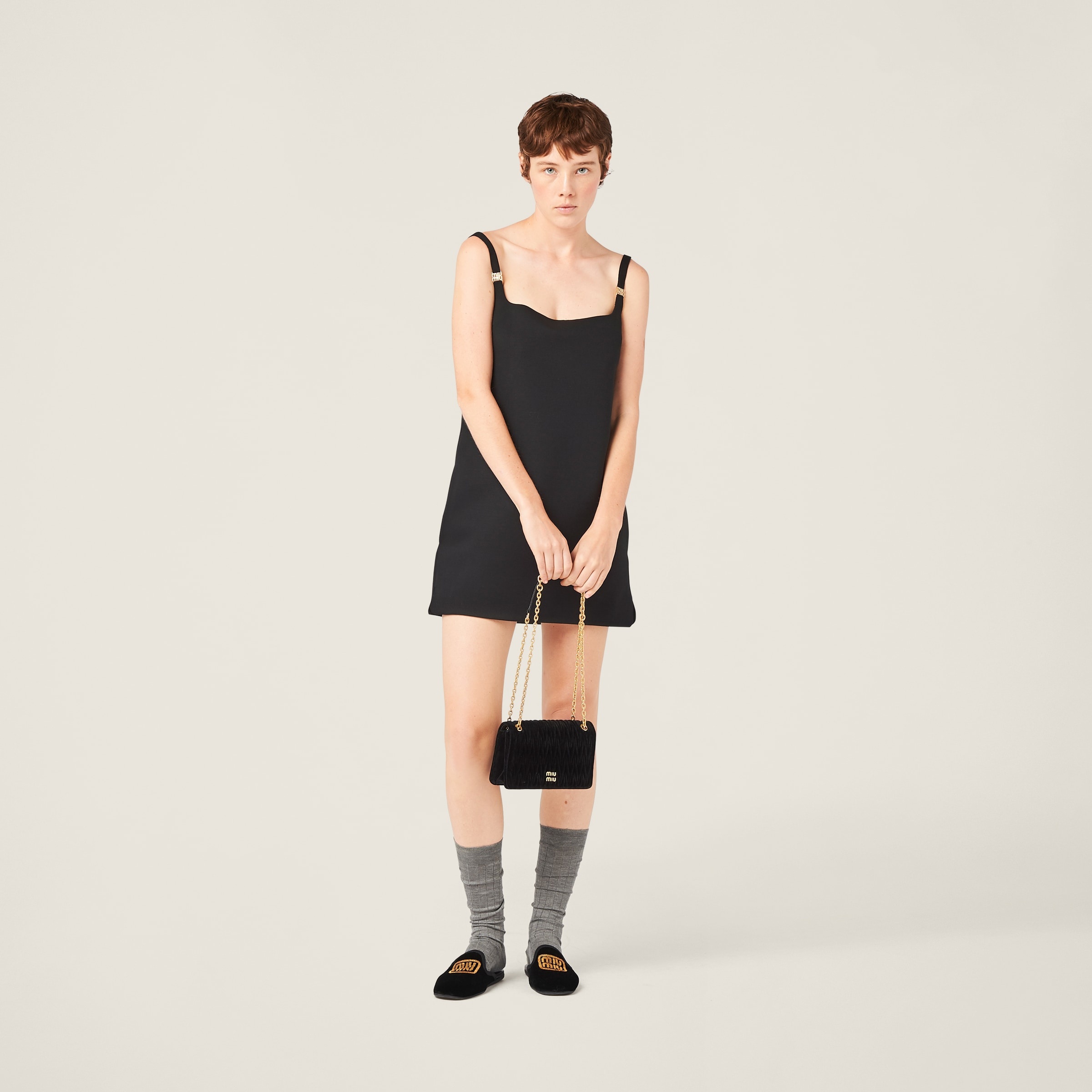【関税&送料込】Miu Short Dress And Mohair Virgin Wool Miu