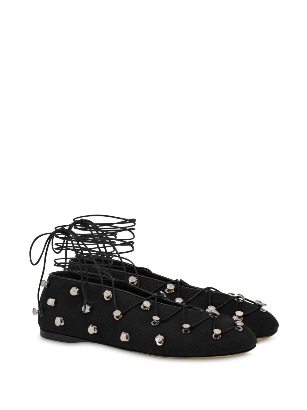eyelet-embellished ballerina shoes - 2