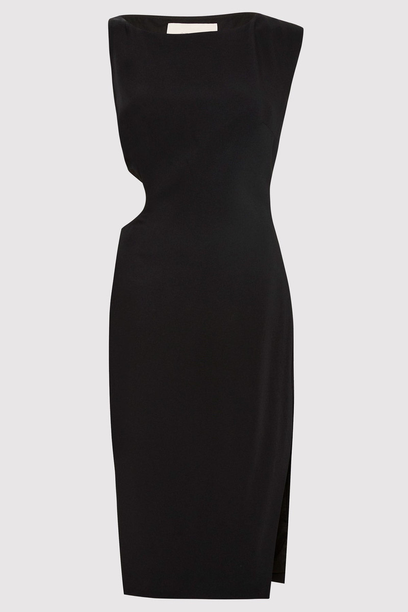 Arc Cut Out Dress - Black - 1