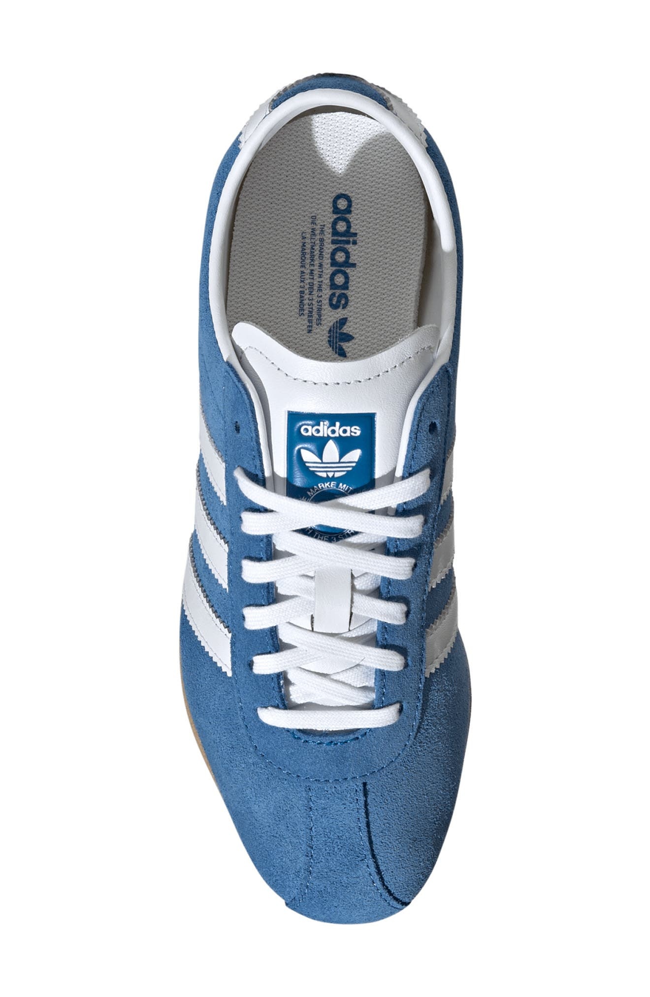 adidas Tokyo Low Top Suede Sneaker in Bluebird/White/Gum at Nordstrom - 4