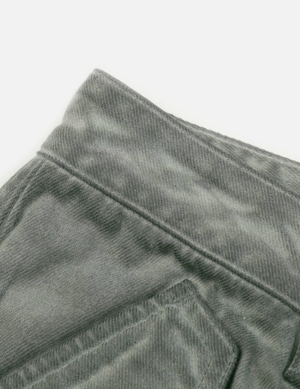 Seagull Embroidery Garment Dye Denim Pants - 7