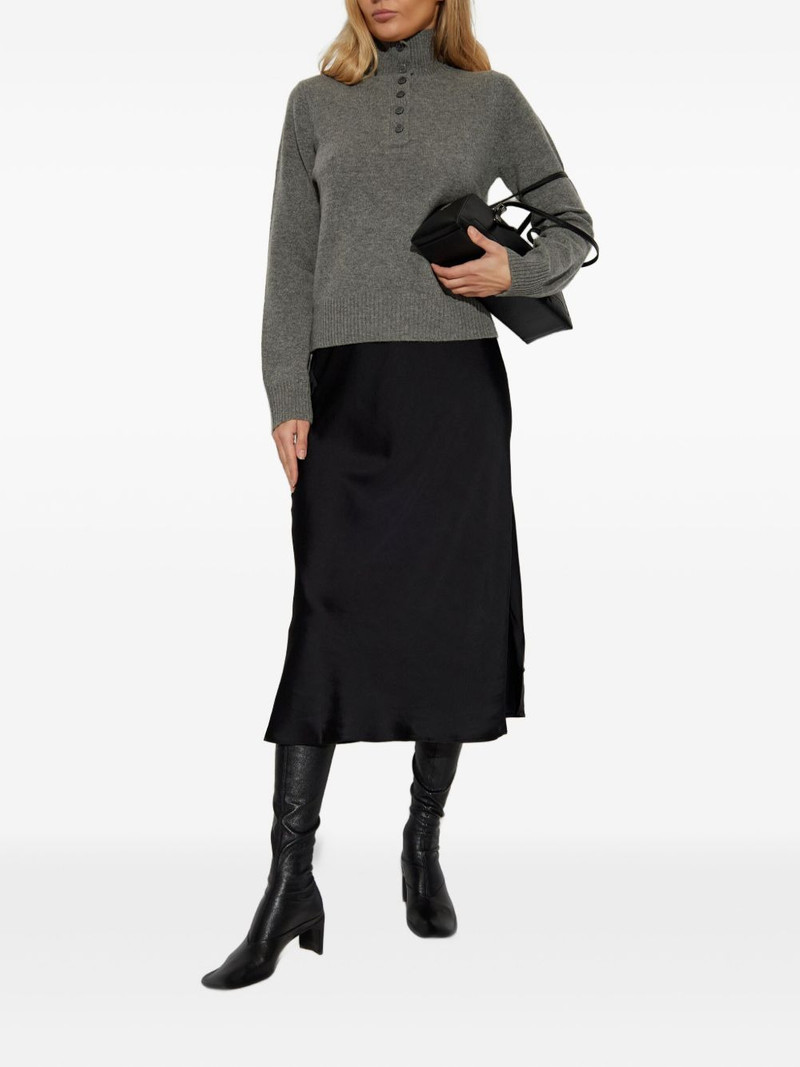 SAMSØE SAMSØE high-neck button-front sweater outlook